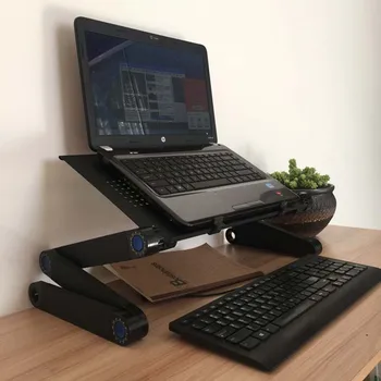 2023 Портативная настольная подставка для ноутбука Регулируемый подъемный алюминиевый стол для работы в домашнем офисе Для телевизора-кровати Диван ПК Ноутбук Вентиляция