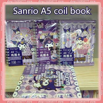 24 штуки Sanrio Блокнот Kuromi Melody 3D Design Отдельная страница Дневник Книга Little Devil A5 Катушка Блокнот Пишущий инструмент
