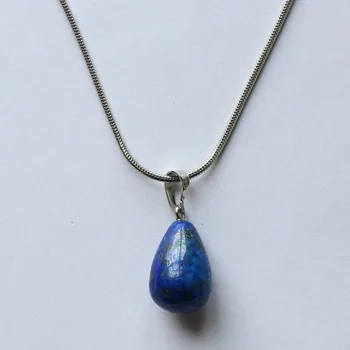 Gains 15x25 мм Натуральный камень Маленькая подвеска Warter Drop с 50 см Нержавеющее ожерелье для друга Подарок Бесплатная доставка