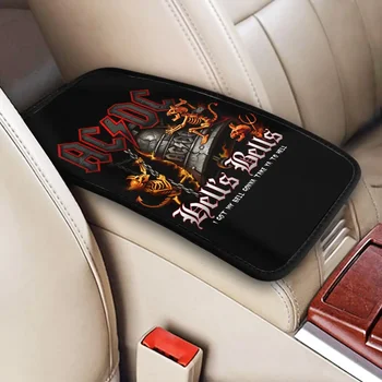 Hells Bells AC DC Автомобильный подлокотник Крышка Крутой винтажный рок Центральная консоль Коврик для хранения