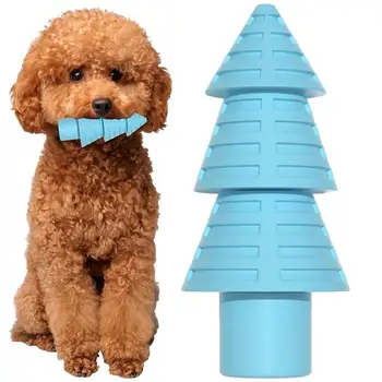  Игрушки для чистки зубов для собак Жевательные игрушки для собак Интерактивные игрушки для домашних животных Дизайн рождественской елки с вогнутой и выпуклой поверхностью для собак