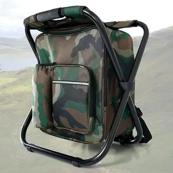 Открытый складной табурет с рюкзаком Табурет Пикник Кемпинг Рыбалка Стул Портативный армейский зеленый походный табурет