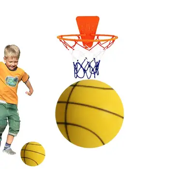 Тихий баскетбольный мяч размера 7 Бесшумный тренировочный мяч Мягкий баскетбольный мяч без покрытия из пенопласта высокой плотности Малошумная баскетбольная тренировка